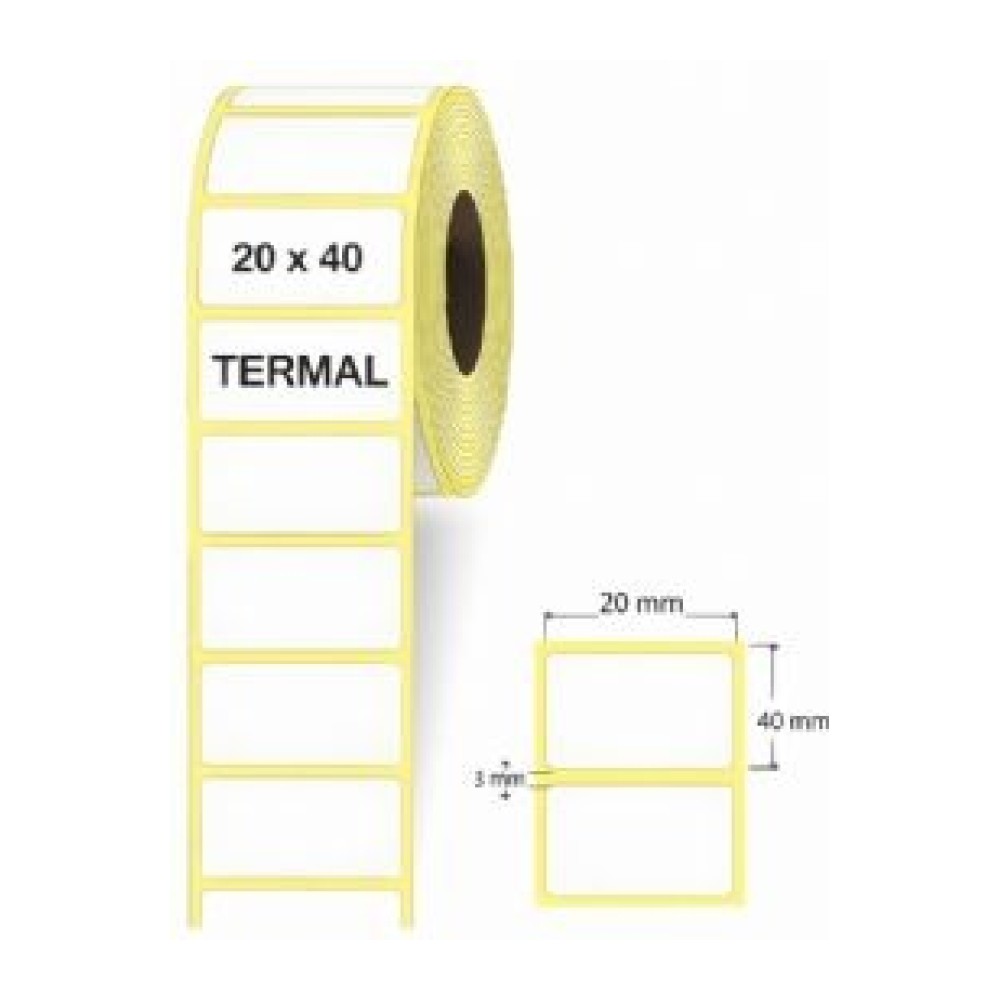 20x40 Tekli Termal Etiket görsel 2