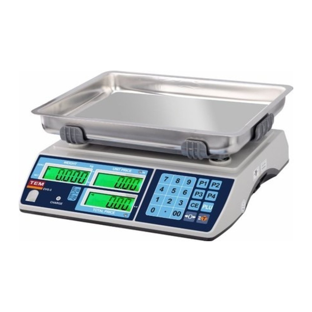 TEM EVG-30 kg ONAYLI Fiyat Hesaplamalı Terazi