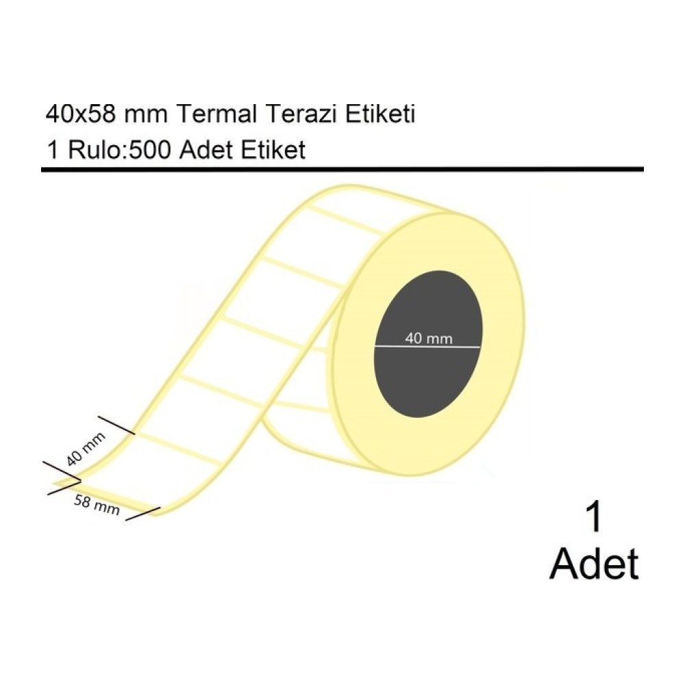 40x58 Termal Terazi Etiketi