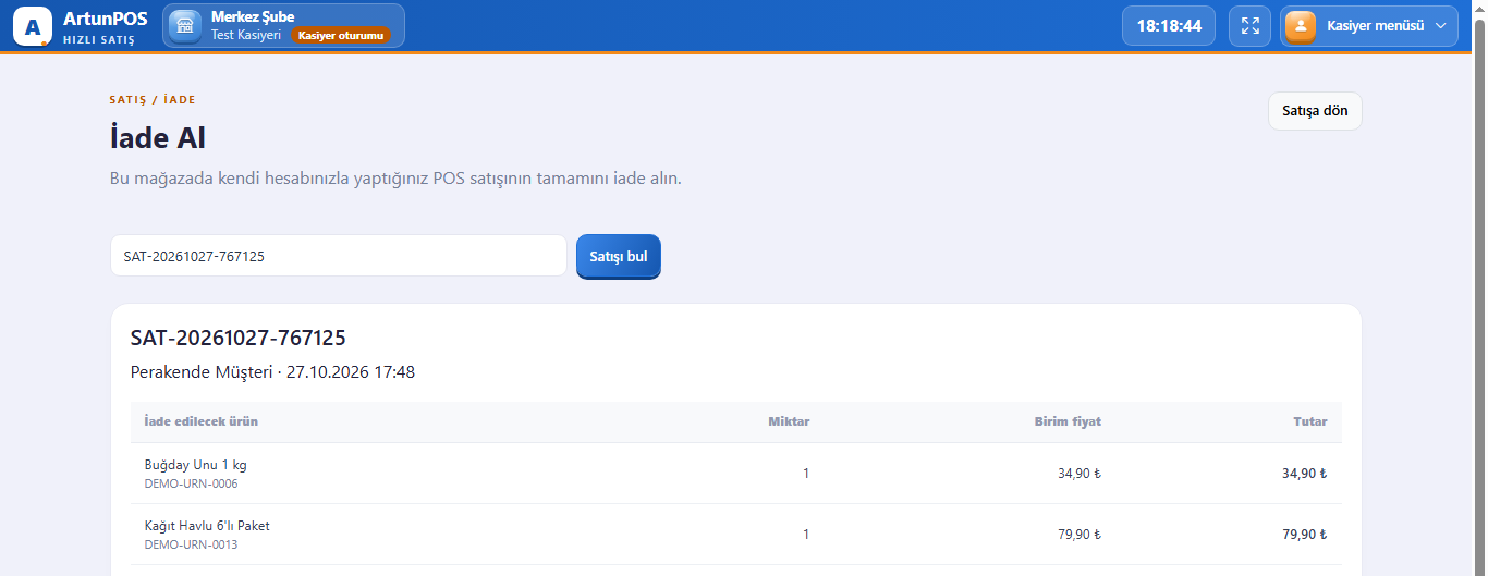 ArtunPOS Hızlı Satış ve Mağaza Yönetimi Programı görsel 9
