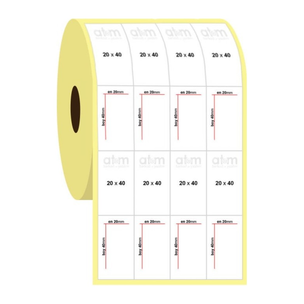 20x40 mm DÖRTLÜ BARKOD ETİKETİ