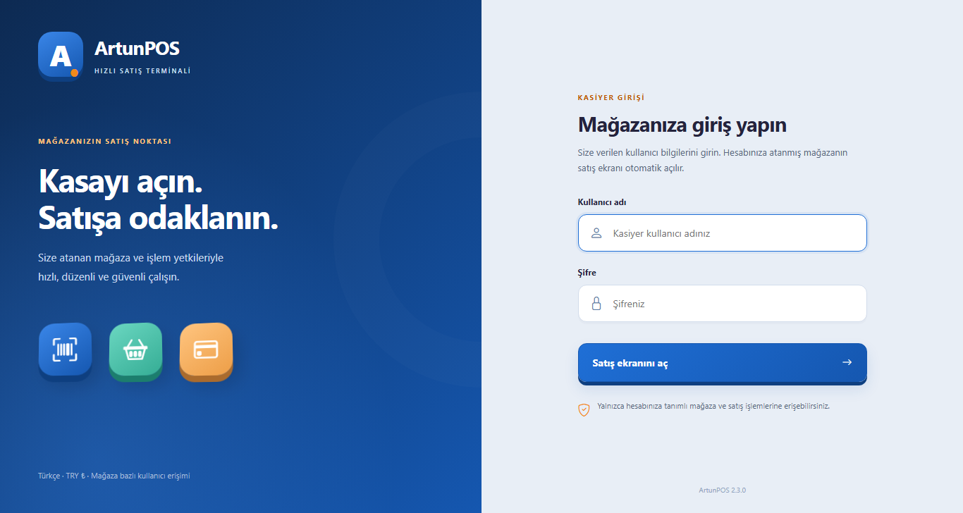 ArtunPOS Hızlı Satış ve Mağaza Yönetimi Programı görsel 3